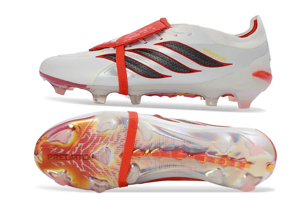 Side view of Adidas Predator 26 Elite Tongue FG football boot, highlighting its innovative tongue design